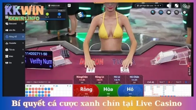 Bí quyết cá cược xanh chín tại Live Casino 