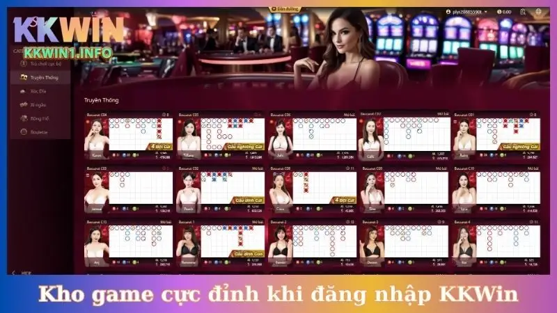 Kho game cực đỉnh khi đăng nhập KKWin