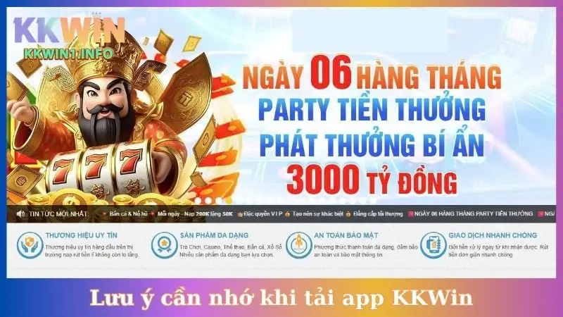 Lưu ý cần nhớ khi tải app KKWin
